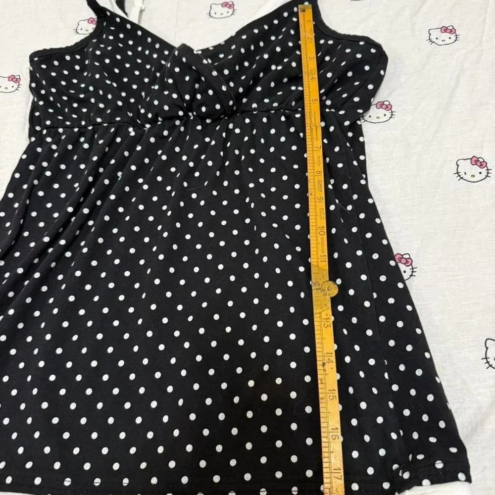 Y2K style Black and white polka dot pajama‎ set